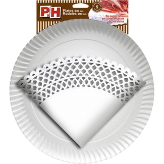 rodal 40 cm con plato de cartón 32 cm estuche 5 unidades - P&h