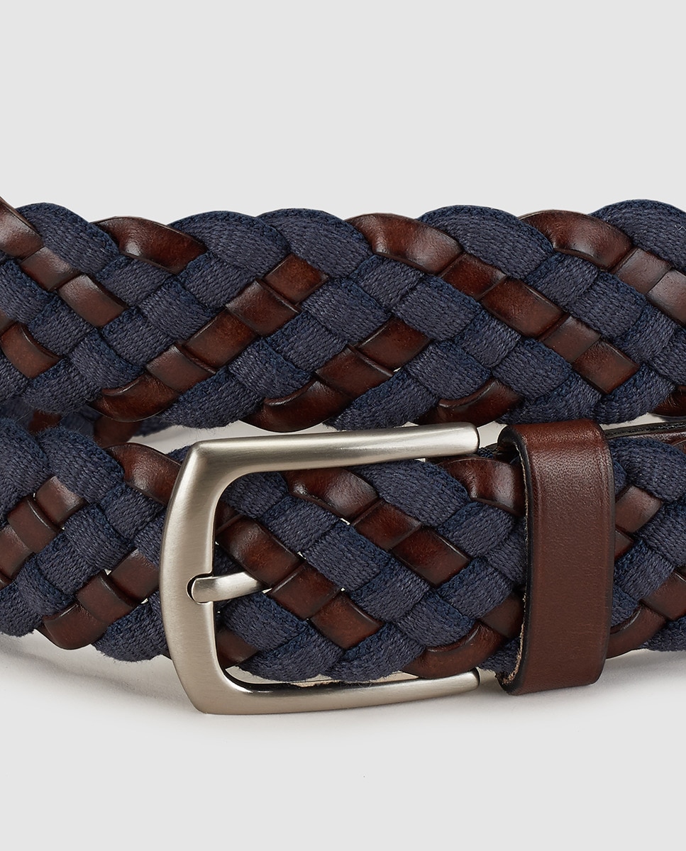 Cinto em pele Azul-marinho-2