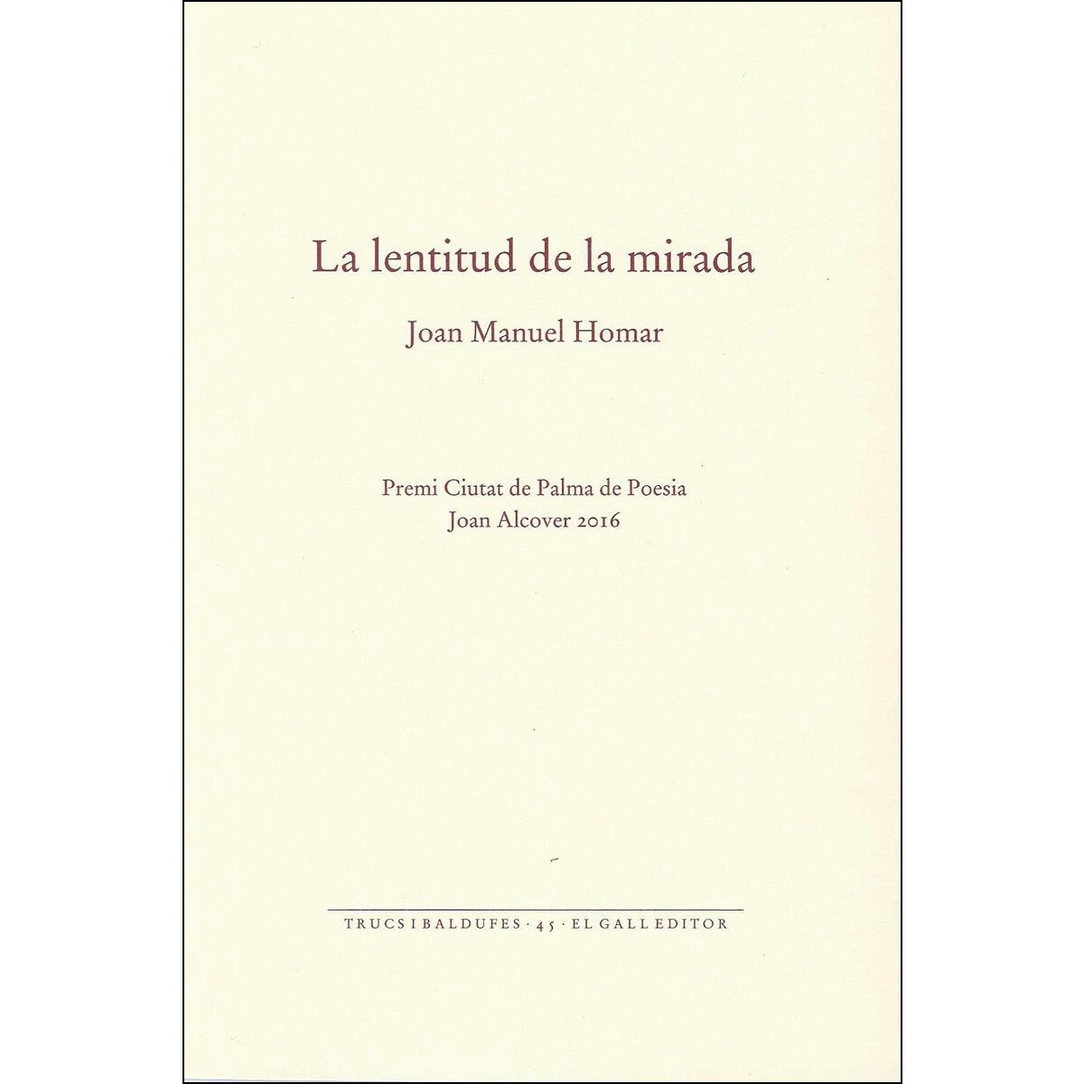 La lentitud de la mirada(Tapa blanda) 1