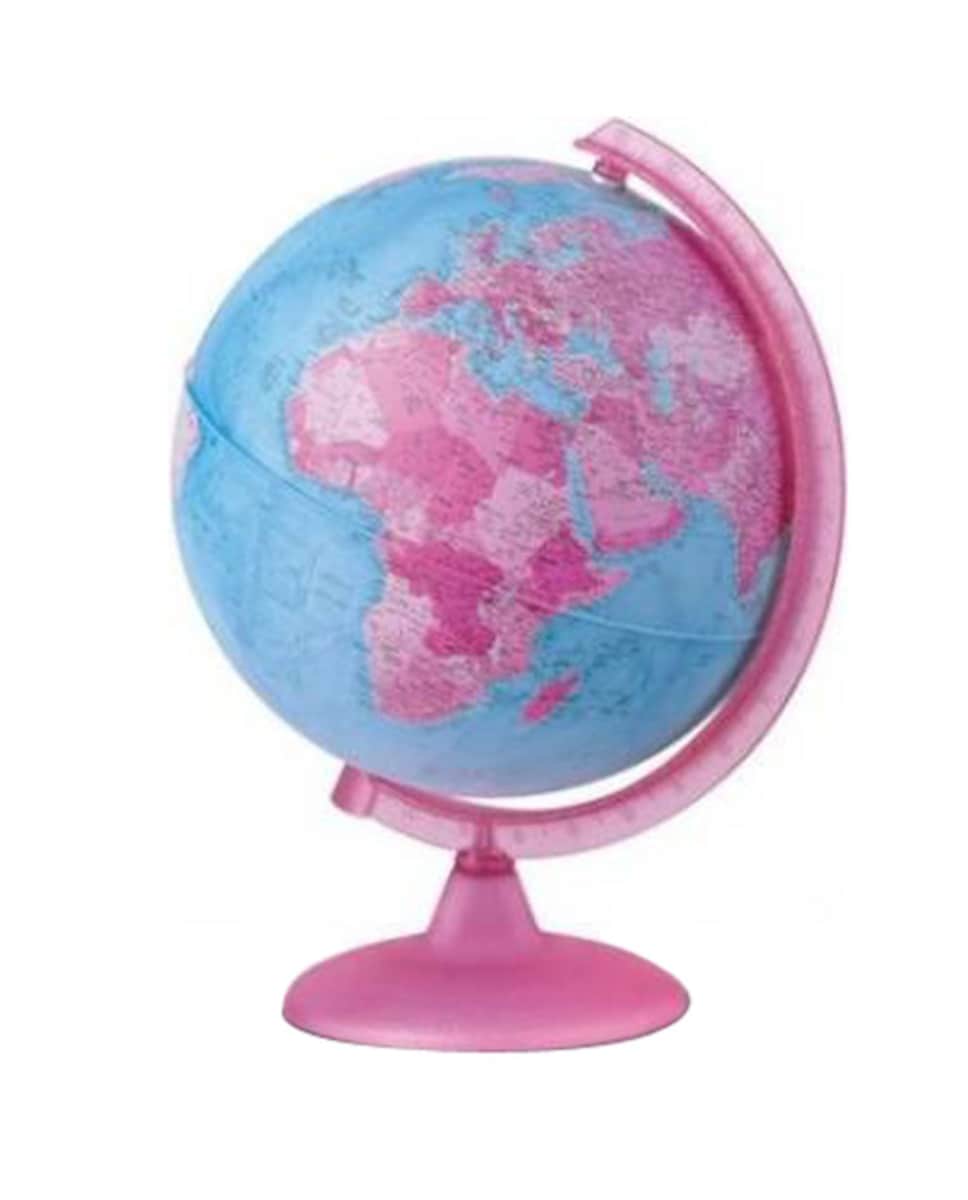 Globo Terrestre com Luz Tecnoglobus Rosa 1
