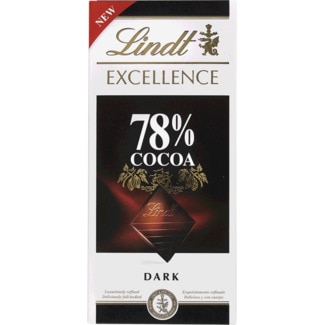 Chocolate Preto 78% Cacau Excellence embalagem 100 g - Lindt