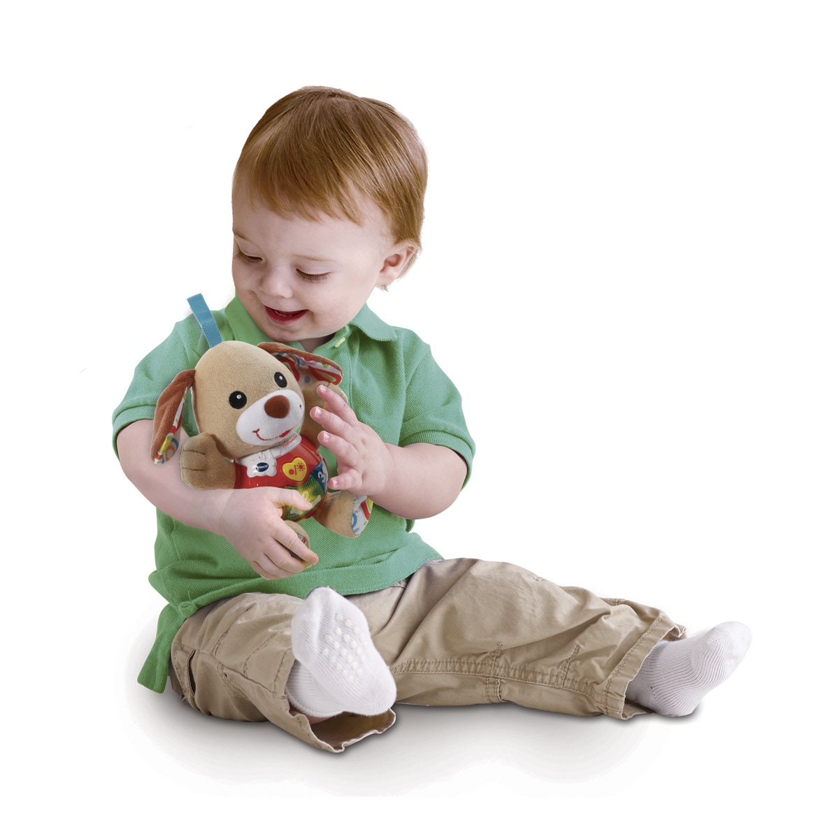 Peluche interactivo Pequeperrito, con canciones, voces y actividades que estimulan al bebé VTech Baby 3