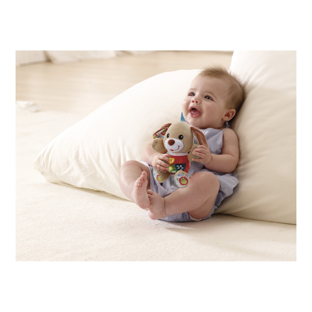 Peluche interactivo Pequeperrito, con canciones, voces y actividades que estimulan al bebé VTech Baby 5