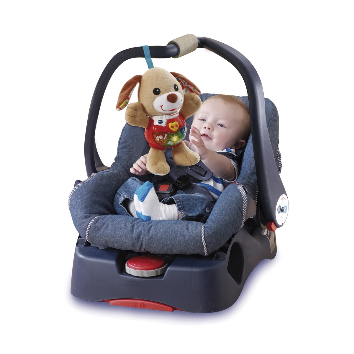 Peluche interactivo Pequeperrito, con canciones, voces y actividades que estimulan al bebé VTech Baby 6