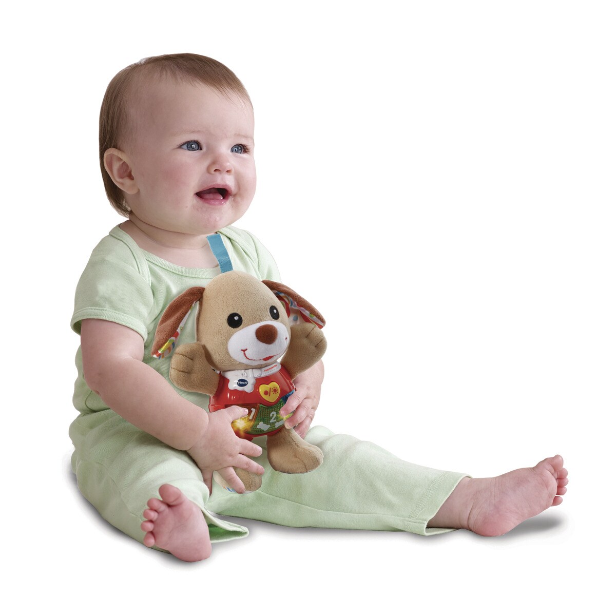 Peluche interactivo Pequeperrito, con canciones, voces y actividades que estimulan al bebé VTech Baby 7