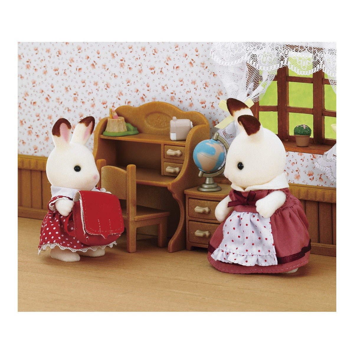 Set escritorio hermana coneja chocolate Sylvanian Families 4