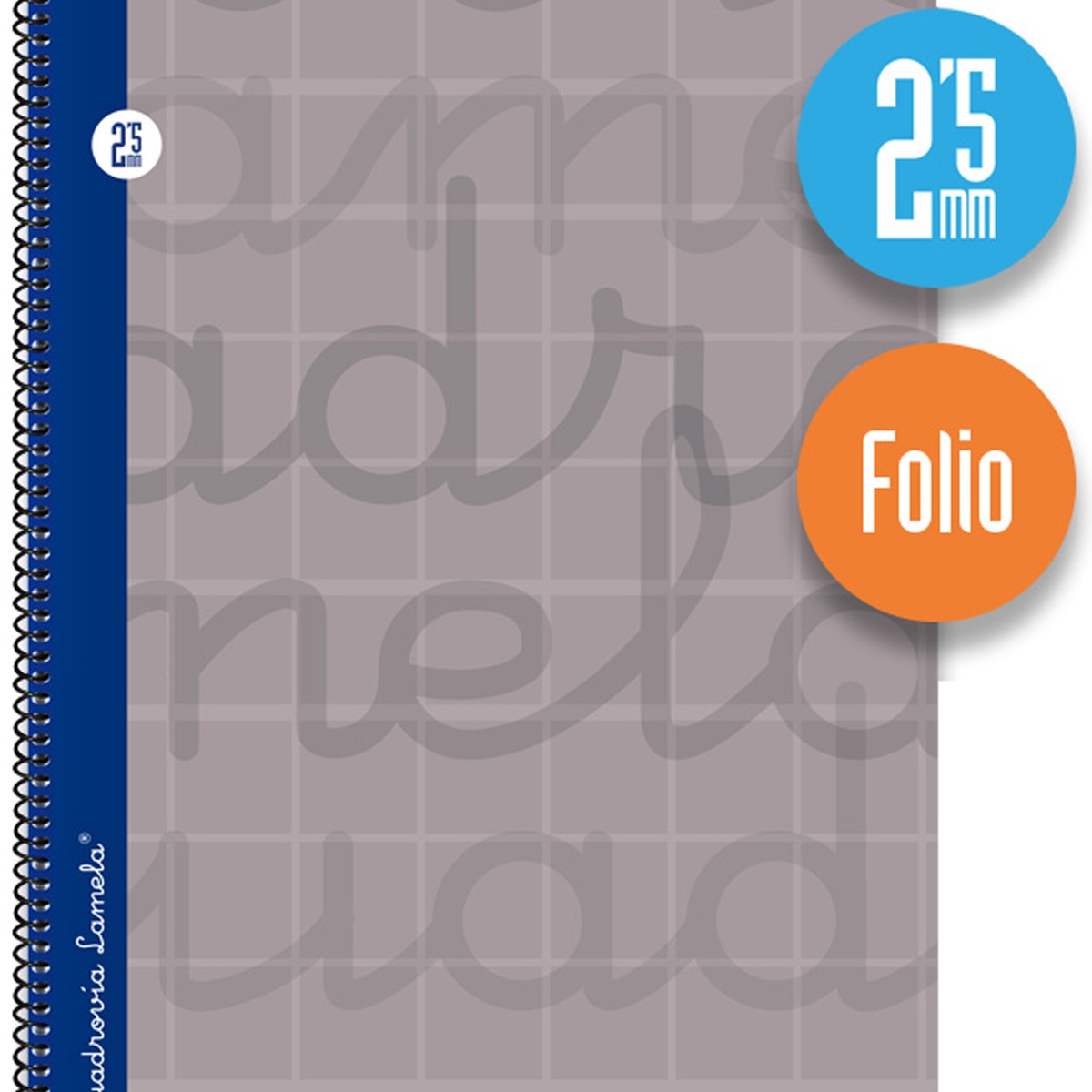 Imagen 0 de Cuaderno Espiral Lamela Tamaño Folio 80 Hojas Cuadrovía 2,5 mm Tapa Dura