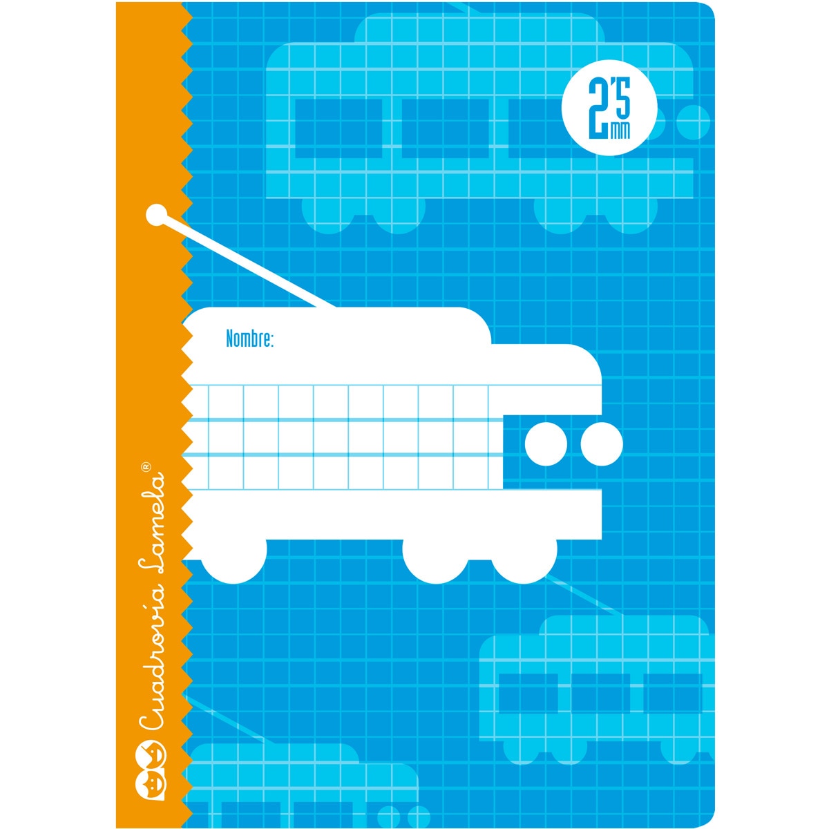 Imagem 0 de Bloco Agrafado de Tamanho Quatro 30 Folhas Cuadrovía 2,5 mm Lamela azul