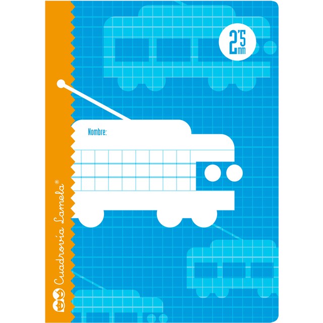 Imagen 0 de Libreta Grapada Tamaño Cuarto 30 Hojas Cuadrovía 2,5 mm Lamela azul