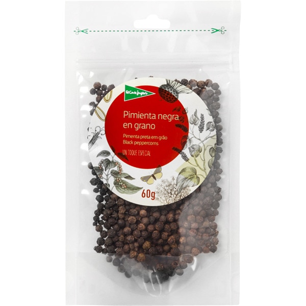 pimienta negra en grano bolsa 60 g