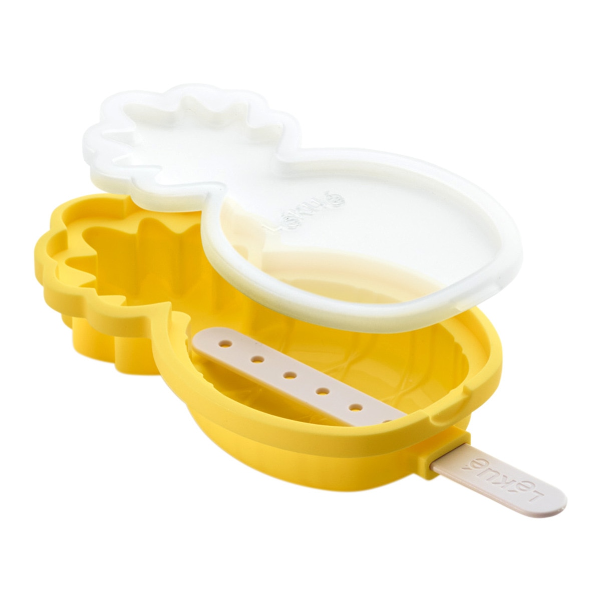 Conjunto de 4 moldes para gelados Frutas Tropicais Lékué Multicolor-5