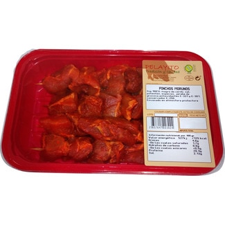 pincho de cerdo moruno adobado sin gluten peso aproximado bandeja 350 g - Pelayito