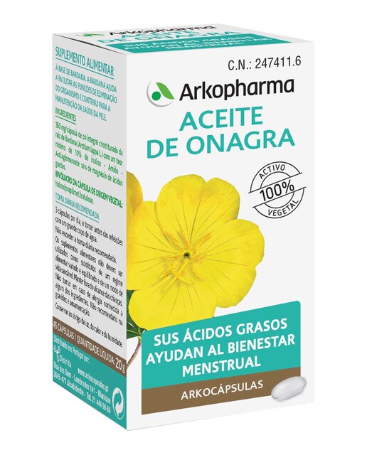 Imagen 0 de 200 Cápsulas Arkocápsulas Aceite De Onagra Arkopharma