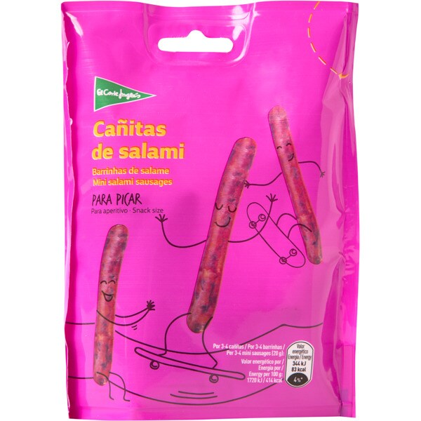 Comprar cañitas de salami para picar sin gluten bolsa 60 g · EL CORTE