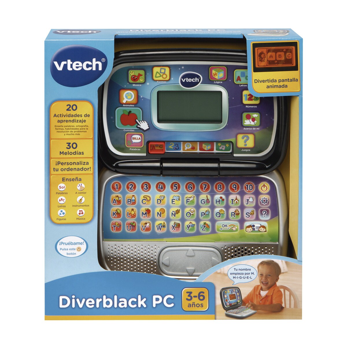 Diverblack PC Ordenador infantil educativo para aprender desde - Main Image