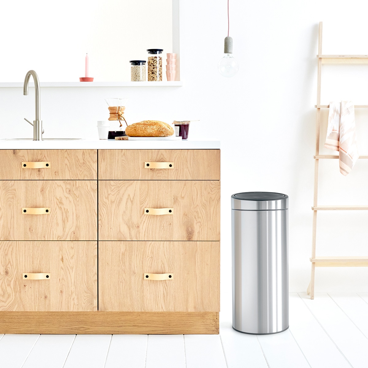 Balde do Lixo de Aço Touch Bin 30 L Prata-5