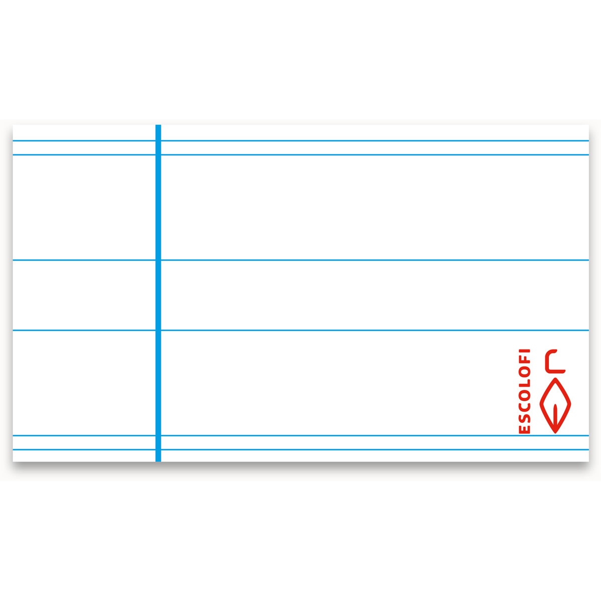 Bloco Agrafado Folio 50 folhas 70 gramas Montessori Pautadas 5 Capa Semidura Vermelho-2