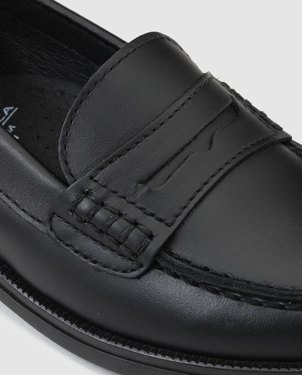 Mocassins de menino Pablosky de pele pretos Preto-5