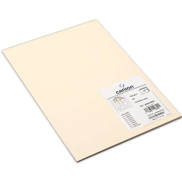 Imagen 0 de Pack, 15 Hojas A4, Cartulina IRIS 185g Canson Crema