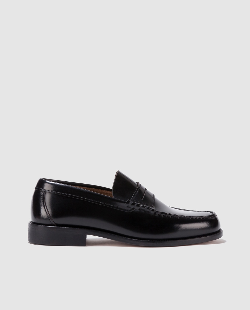 Mocassins Castellano em pele cor preto Preto-1