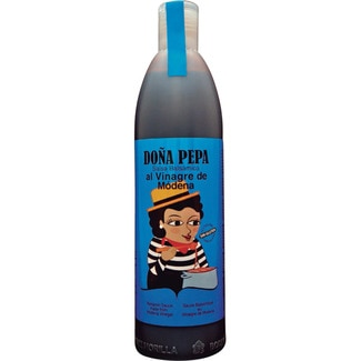 salsa balsámica al vinagre de Módena sin gluten con IGP aceto balsamico di Modena botella 300 g - Doña Pepa