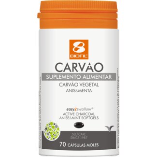 Biofil Carvão Vegetal Activo embalagem 70 capsulas