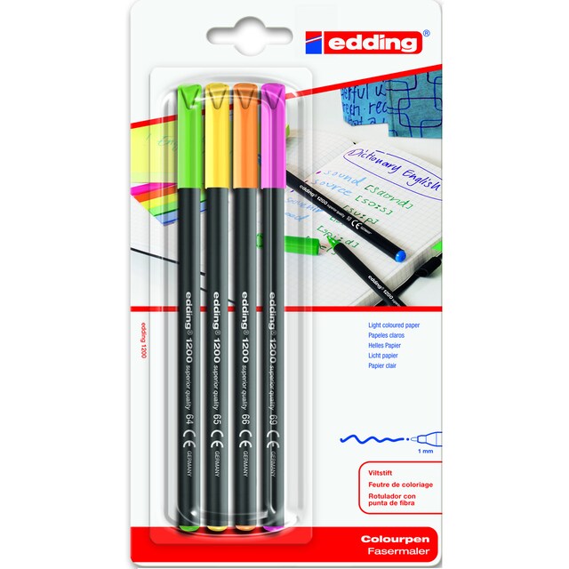 Imagen 0 de Blister 4 Unidades EDDING 1200 Neon