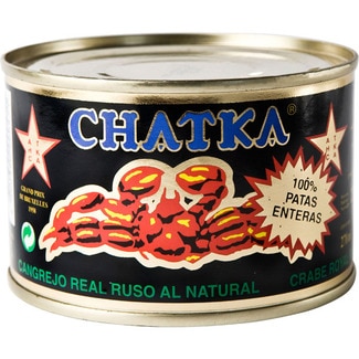 cangrejo real ruso al natural 100% patas lata 185 g - Chatka