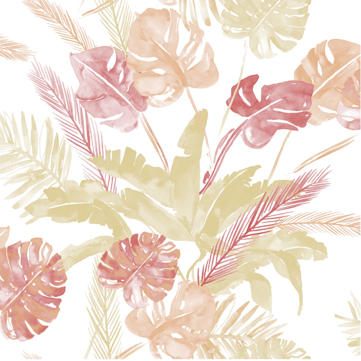 Papel de parede floral selva TNT Lara Costafreda Vinho-1