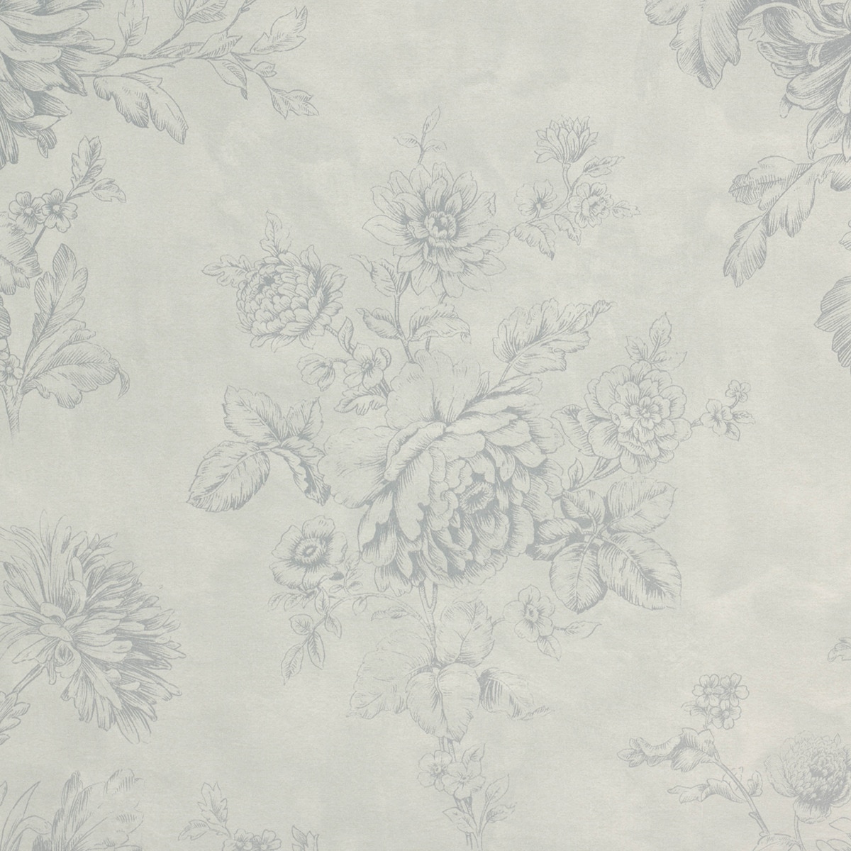Papel de parede floral TNT Serendipia Cinzento-claro-1
