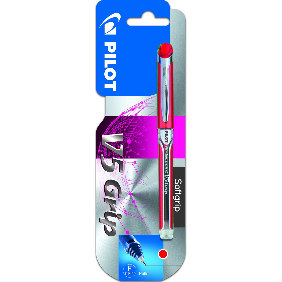 Imagen 0 de Blister V-5 Grip Roller Tinta líquida rojo Pilot