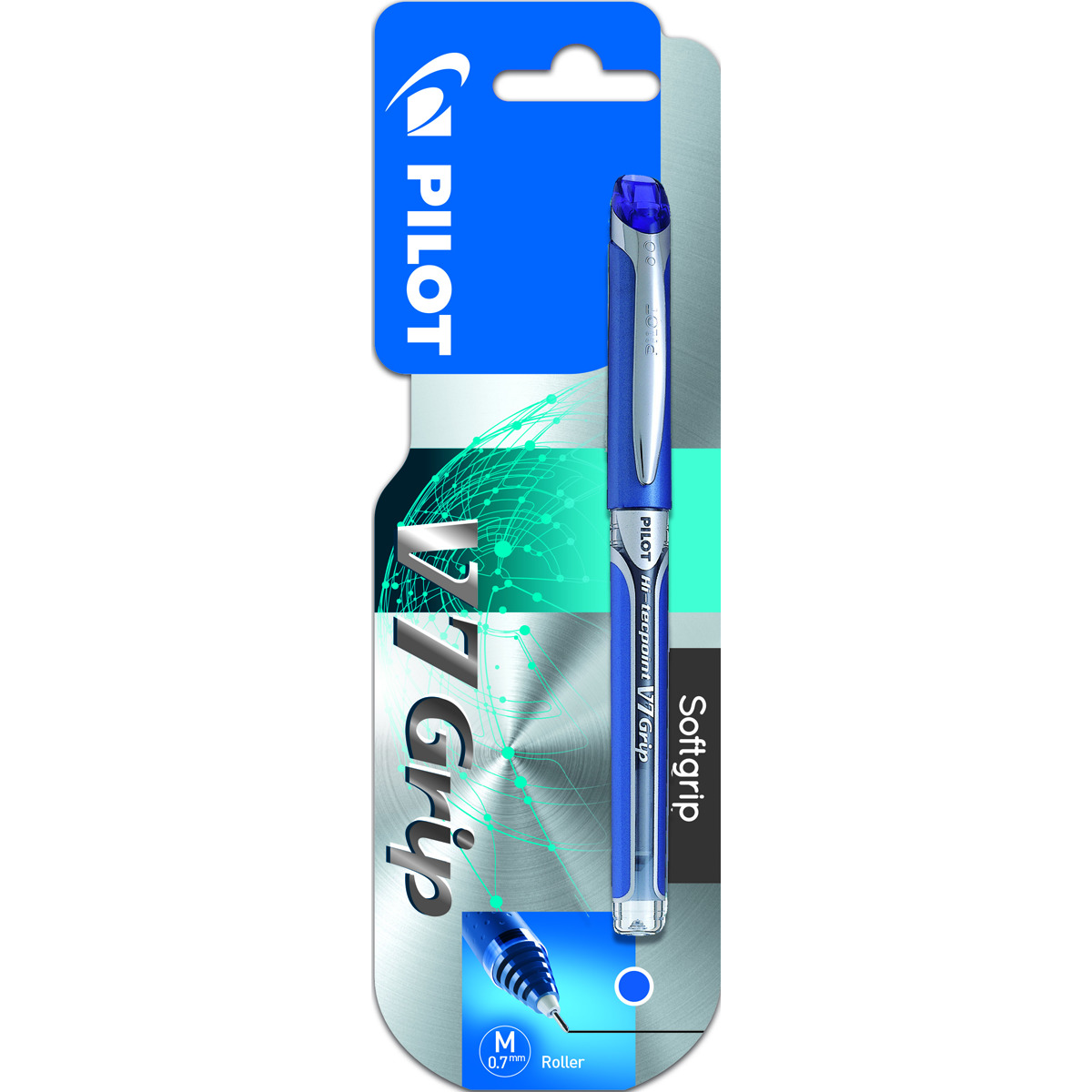 Imagen 0 de Blister V-7 Grip Roller Tinta líquida azul Pilot