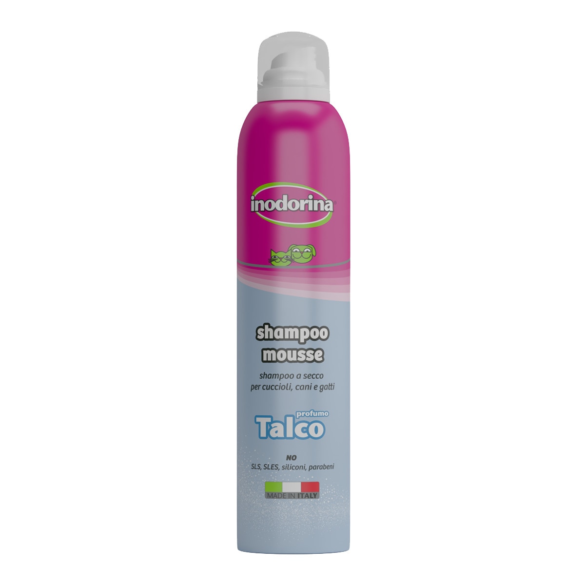 Inodorina - Champú Para Perros Y Gatos Mousse Talco