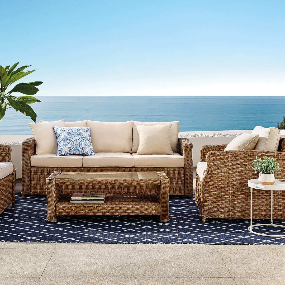 Sofá de jardín de 3 plazas Le Mans El Corte Inglés · El Corte Inglés