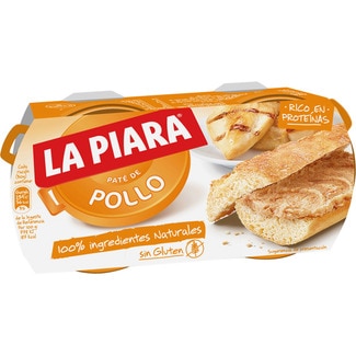 paté de pollo sin gluten pack 2 latas 75 g - La Piara