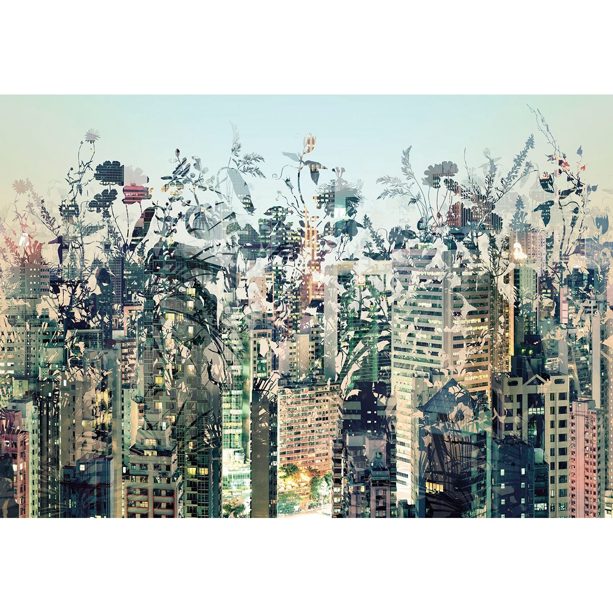 Papel de parede fotográfico Urban Jungle La Maison Multicolor-1