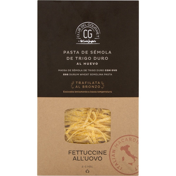 fettuccine pasta de sémola de trigo duro al huevo paquete 250 g