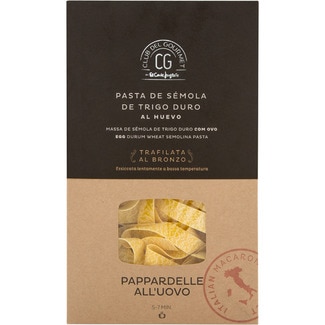 pappardelle pasta de sémola de trigo duro al huevo paquete 250 g - Club Del Gourmet