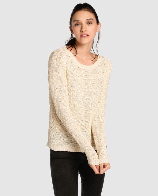 Jersey básico de mujer Only con cuello r