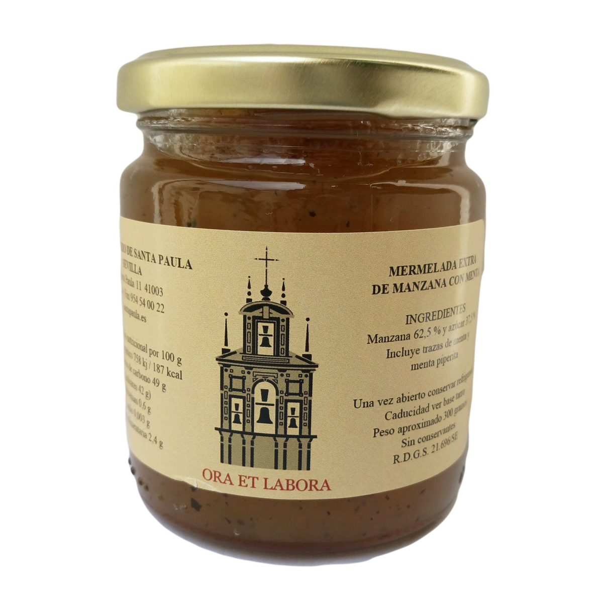 Mermelada de manzana con menta Ora et Labora 1