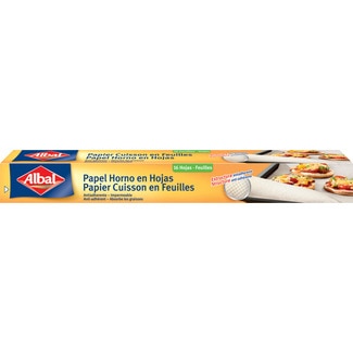 papel de horno precortado antiadherente e impermeable rollo 16 unidades - Albal