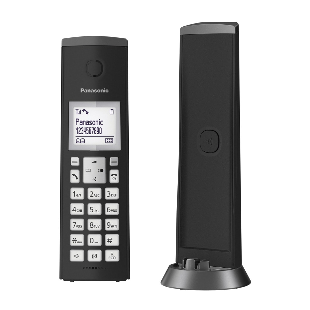 Teléfono inalámbrico Panasonic KX-TGK210SPB negro diseño vertical Negro-2