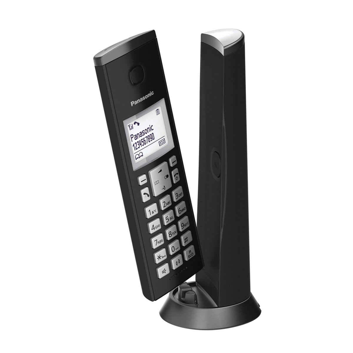 Teléfono inalámbrico Panasonic KX-TGK210SPB negro diseño vertical Negro-3
