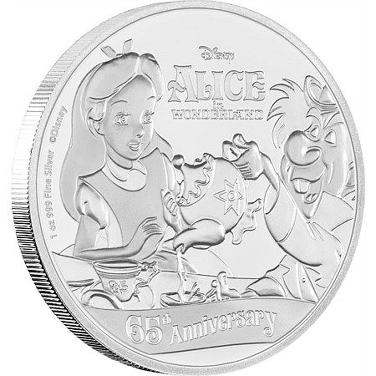 Imagem 0 de Moeda de prata Disney Alice no País das Maravilhas