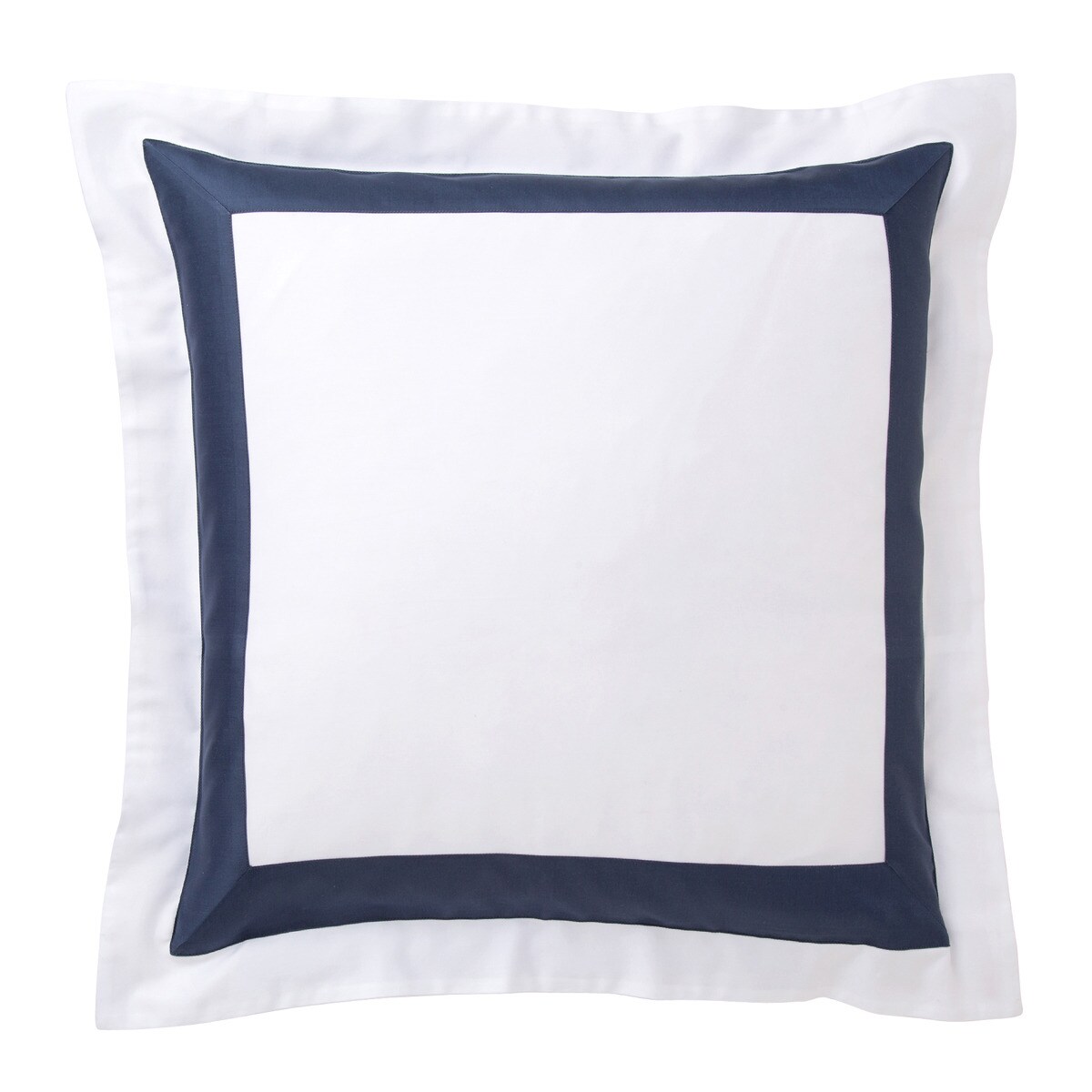 Housse de coussin carré en satin de 300 fils, avec bandes de différente