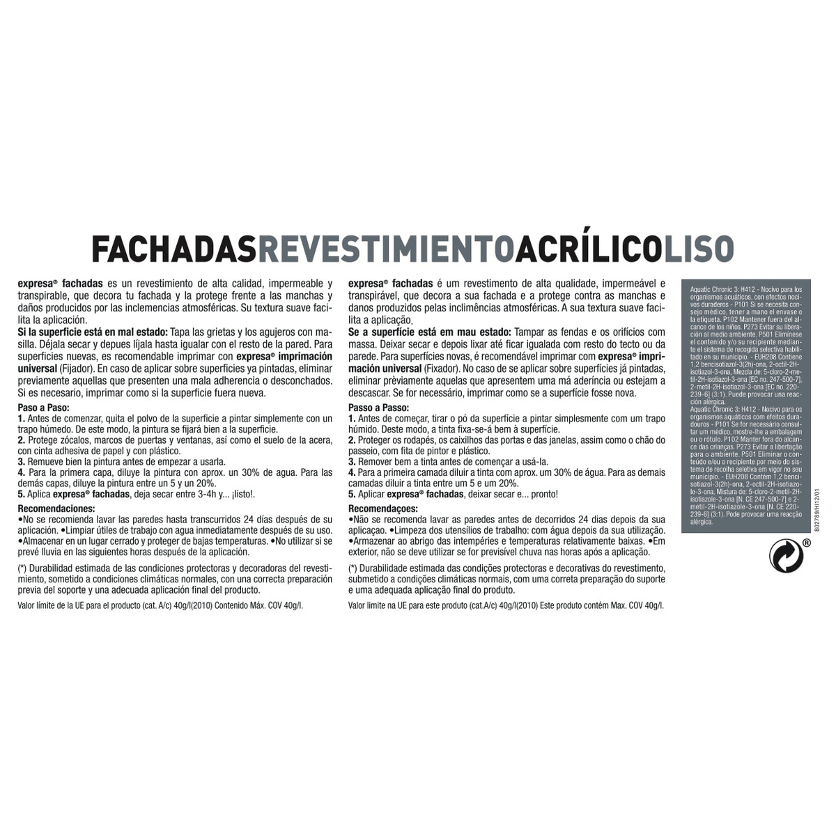 Pintura Revestimiento Acrílico Fachadas 4 l Blanco-3