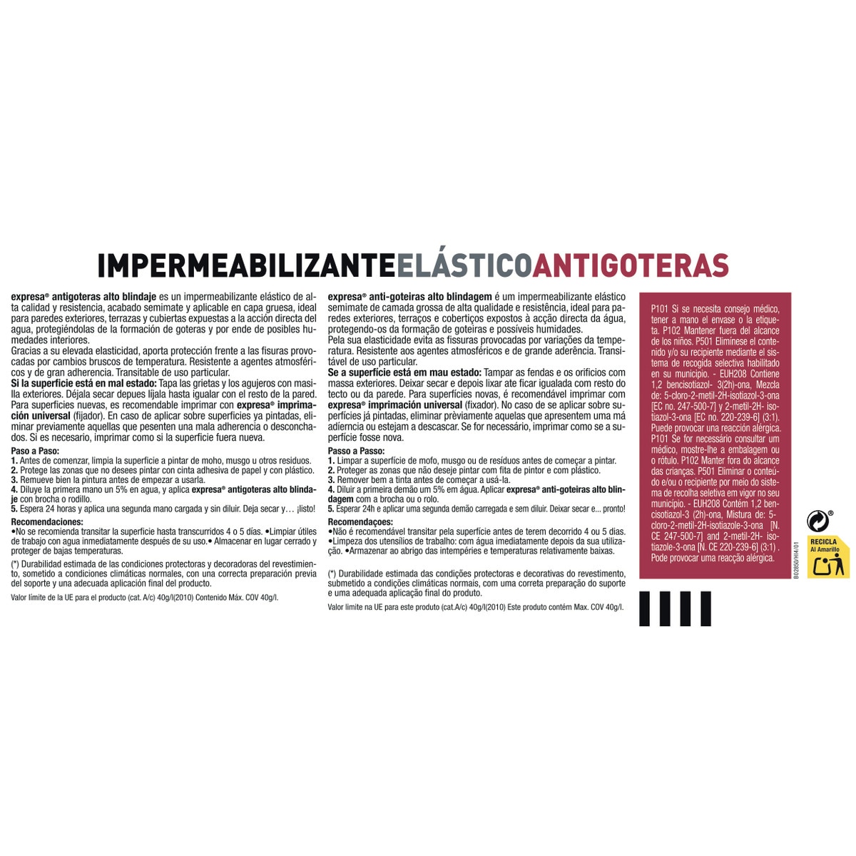 Pintura Antigoteras Cubiertas y Terrazas 4 l Blanco-2