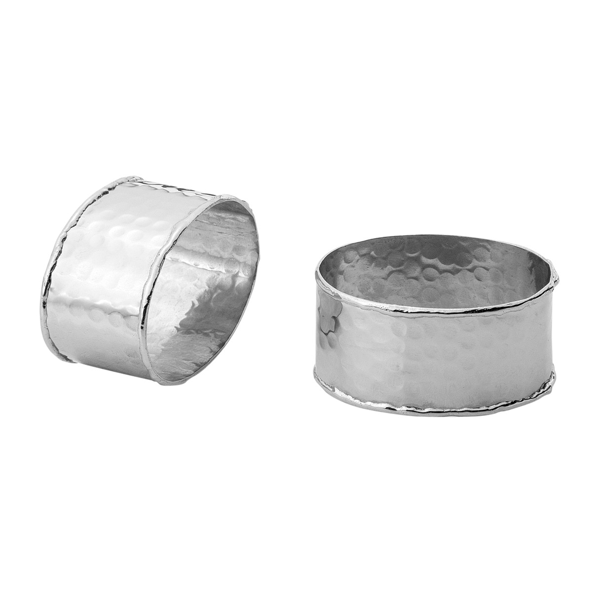 Lot de 2 ronds de serviette effet martelé Melvin