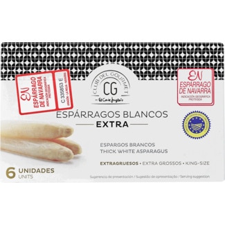Espargos Brancos Extra 6 Unidades lata 425 g - Club Del Gourmet