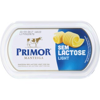 Primor Manteiga Light sem Lactose embalagem 125 g